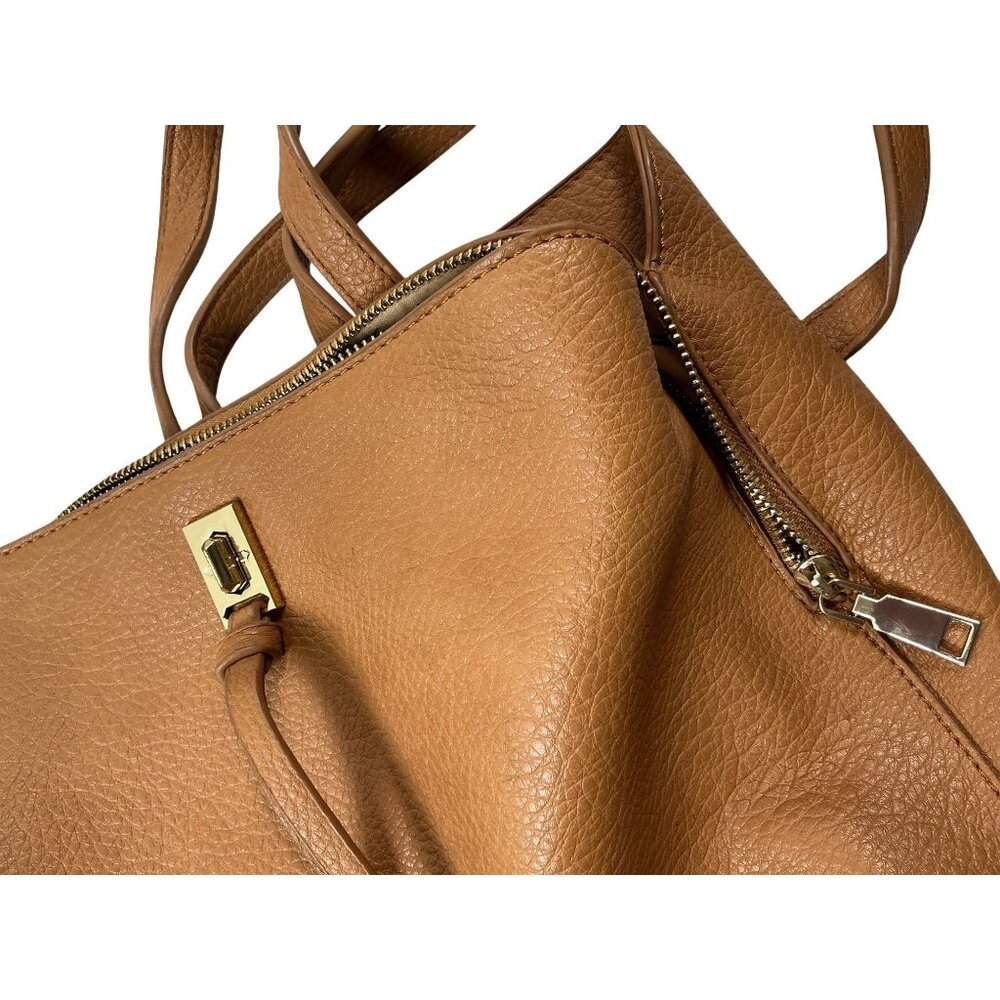 Moda Luxe | Brown Faux Leather Backpack – Distressed Vintage-Style Daypack - Picture 4 of 8